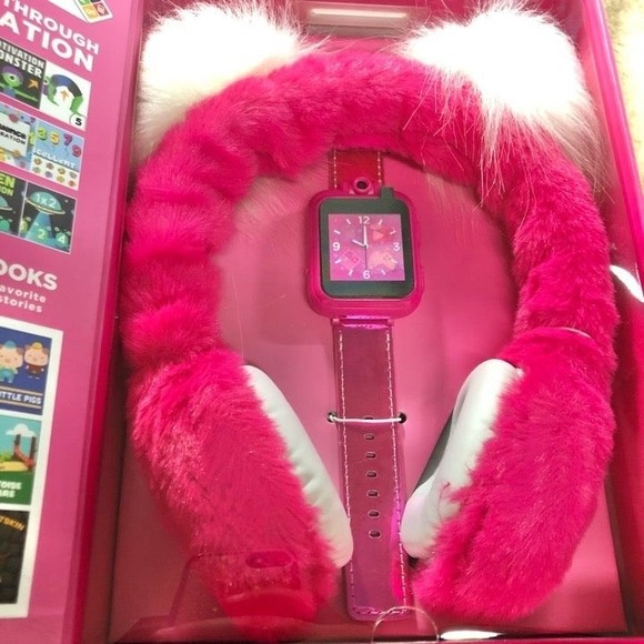 iTech Junior Girls Headphone & Smart Watch Set - Pink Pom Pom Z107 - Picture 5 of 10